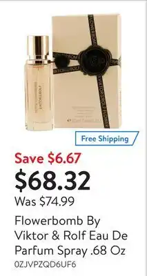 Walmart Flowerbomb by viktor & rolf eau de parfum spray .68 oz offer
