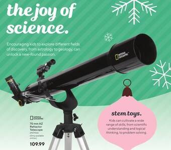 Staples National geographic 70 mm az refractor telescope offer