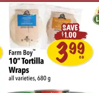 Farm Boy Farm boy 10 tortilla wraps offer