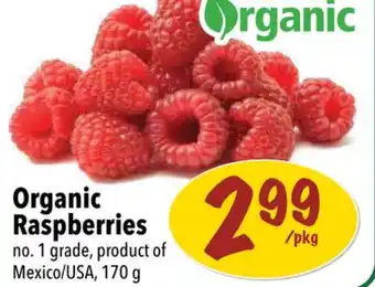 Farm Boy Organic raspberries offer