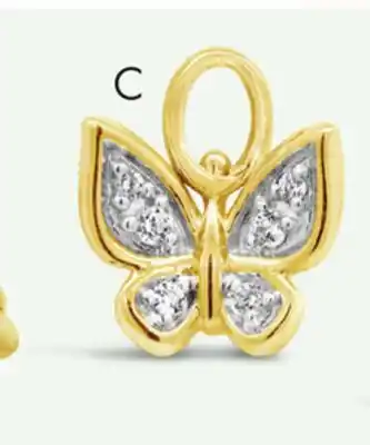 Charm Diamond Charmables 10k white gold diamond butterfly interchangeable charm offer