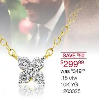 Charm Diamond 10k yellow gold 0.15ctw diamond necklace offer
