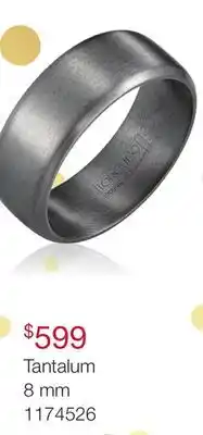 Charm Diamond 8mm tantalum band offer