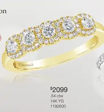 Charm Diamond Charmed by richard calder 14k yellow gold 0.54ctw canadian diamond band offer