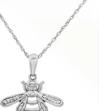 Charm Diamond Bella moda sterling silver diamond bee pendant offer