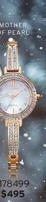 Charm Diamond Citizen women's silhouette crystal rose gold tone watch offer
