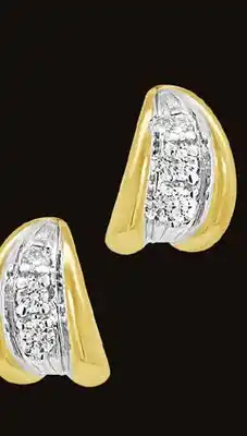 Charm Diamond Glacier fire 10k yellow gold canadian 0.10ctw diamond earrings offer