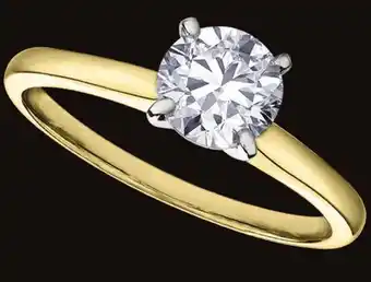 Charm Diamond Glacier fire 14k yellow gold 1.00ct solitaire offer