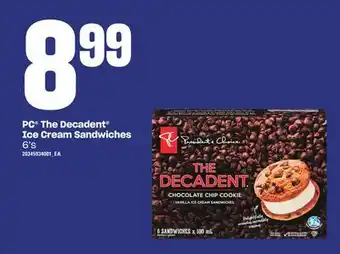 Independent Grocer Pc the decadent ice cream sandwiches, 6's offer