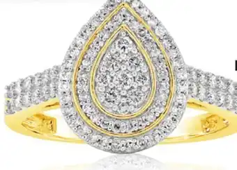 Charm Diamond 10k yellow gold 0.50ctw diamond fashion ring offer