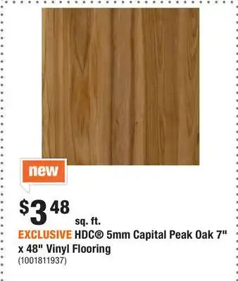 Home Depot Exclusive hdc 5mm capital peak oak 7 x 48 vinyl flooring offer