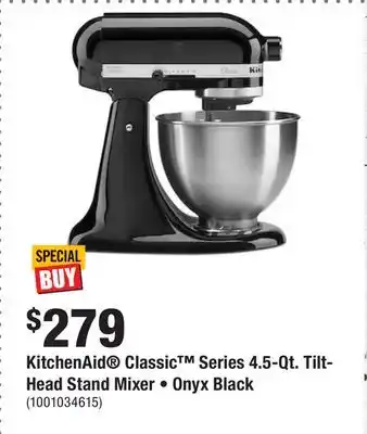 Home Depot Kitchenaid classic series 4.5-qt. tilt-head stand mixer • onyx black offer