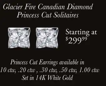 Charm Diamond Glacier fire canadian diamond princess cut solitaires princess cut offer