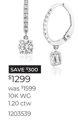 Charm Diamond 10k wg 1.20 ctw offer