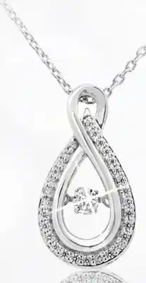 Charm Diamond Dancing diamonds sterling silver 0.14ctw diamond pendant offer