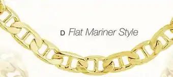 Charm Diamond 10k yellow gold flat mariner necklace offer