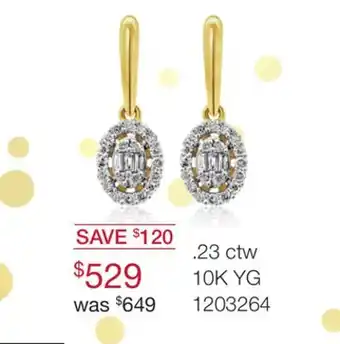 Charm Diamond Bouquet 10k yellow gold 0.23ctw diamond fashion dangle earrings offer