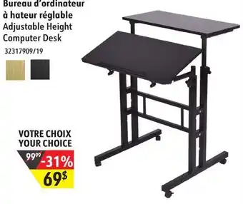Sushi Shop Adjustable height computer desk offer