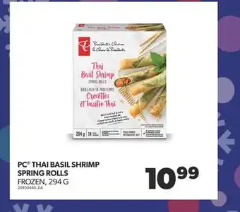 Real Canadian Superstore Pc thai basil shrimp spring rolls, 294 g offer