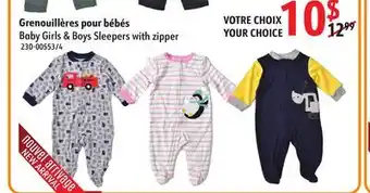 Sushi Shop Baby girls & boys sleepers with zipper offer