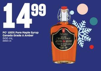 Valu-mart Pc 100% pure maple syrup canada grade a amber 500 ml offer