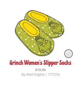 GameStop Grinch women's slipper socks offer