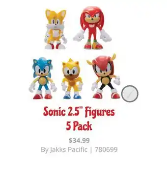 GameStop Sonic 2.5 figures 5 pack offer