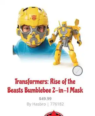 GameStop Transformers: rise of the beasts bumblebee 2-in-1 mask offer