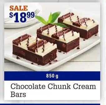 M & M Food Market Chocolate chunk cream bars offer