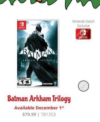 GameStop Batman arkham trilogy offer