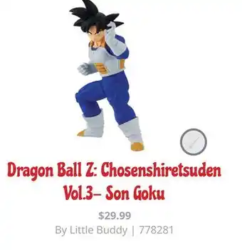 GameStop Dragon ball z: chosenshiretsuden vol.3- son goku offer