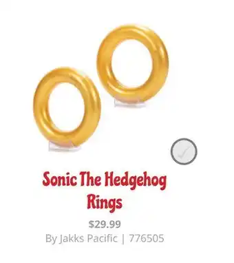 GameStop Sonic the hedgehog rings offer