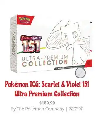 GameStop Pokémon trading card game: scarlet & violet 151 - ultra premium collection offer