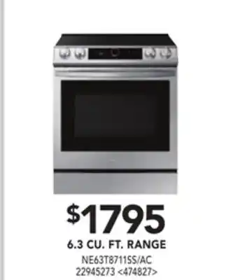 RONA Samsung 6.3 cu. ft. range offer