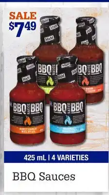 M & M Food Market Bbq sauces offer