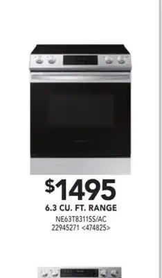 RONA Samsung 6.3 cu. ft. range offer