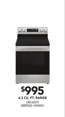 RONA Lg 6.3 cu. ft. range offer