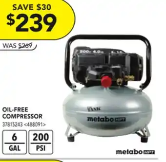 RONA Metabo oil-free compressor offer