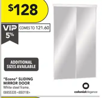RONA Colonial elegance econo sliding mirror door offer