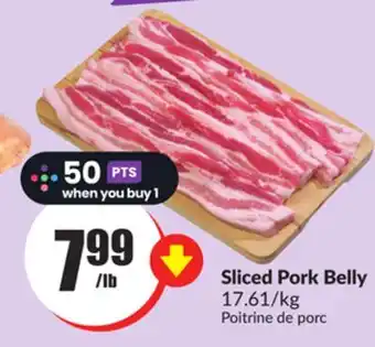 Chalo FreshCo Sliced pork belly 17.61/kg offer