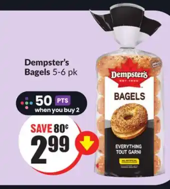 Chalo FreshCo Dempster's bagels 5-6 pk offer
