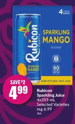 Chalo FreshCo Rubicon sparkling juice 4x355 ml selected varieties offer