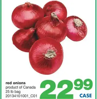 Wholesale Club Red onions, 25 lb bag offer