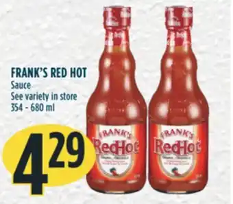 Marché Adonis Frank's red hot sauce offer
