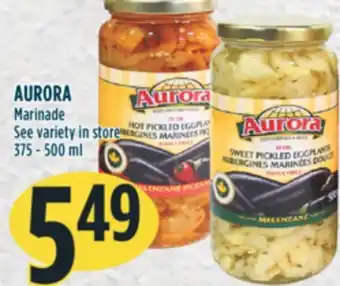 Marché Adonis Aurora marinade offer