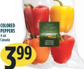 Marché Adonis Colored peppers offer