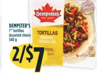 Marché Adonis Dempster's 7 tortillas offer