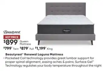 Sleep Country Beautyrest renewal laguna mattress offer