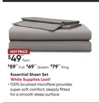 Sleep Country Essential sheet set offer