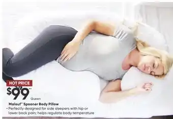 Sleep Country Malouf spooner body pillow offer
